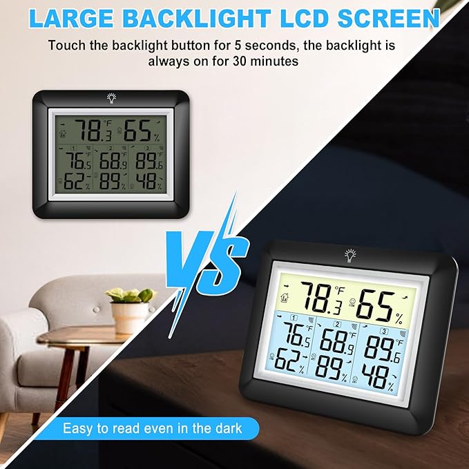Urageuxy Indoor Outdoor Thermometer Wireless - Image 7