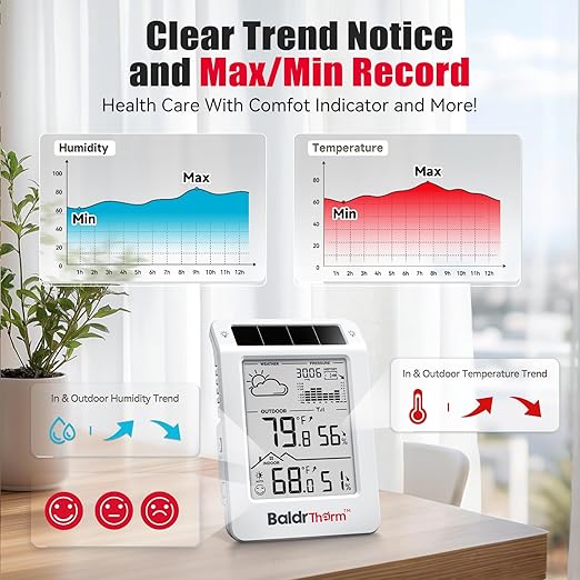 BaldrTherm Wireless Weather Station, Dual-Zone Indoor & Outdoor/Childroom Temp - Image 5