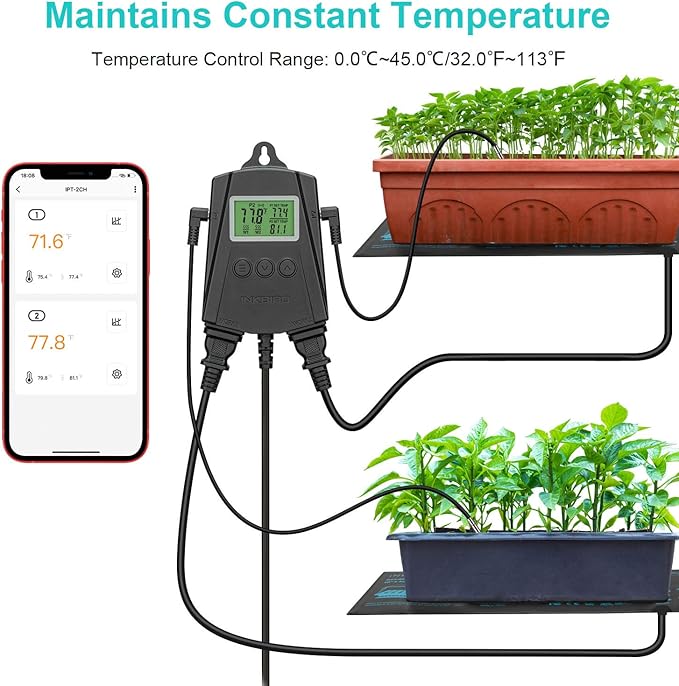 Inkbird WiFi Heat Mat Reptile Thermostat Controller Temperature Controller - Image 3