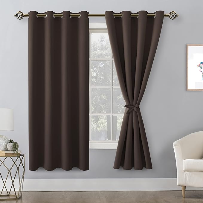 Hiasan Blackout Curtains for Bedroom, 52 x 63 Inches Length - Image 2