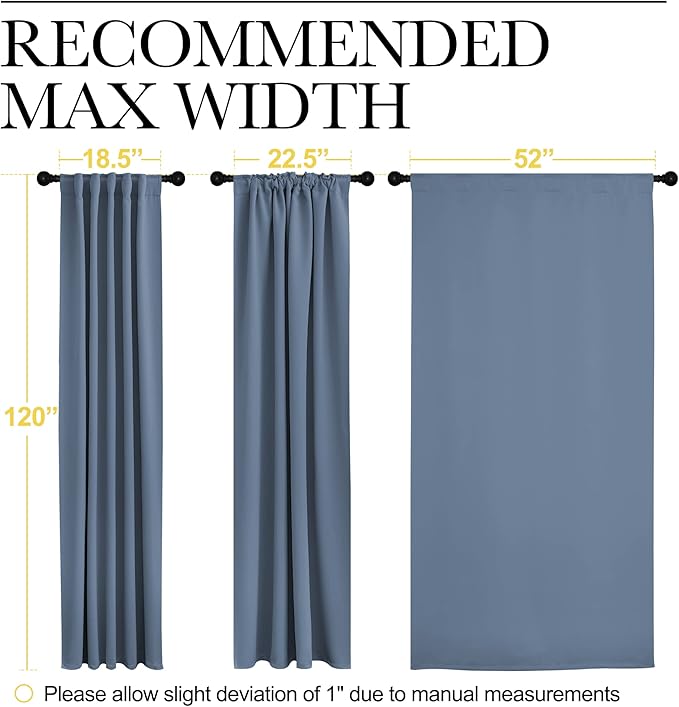 NICETOWN Bedroom Blackout Curtain Panels - Image 7