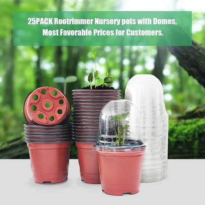 Plant Nursery Pots with Humidity Domes, 50 Sets 4 Inch Soft Nursery Pots - Image 6
