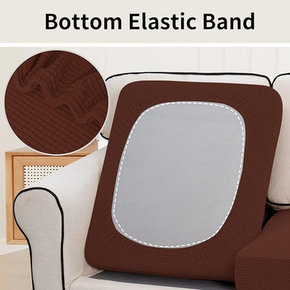 Easy-Going Stretch Individual Loveseat Couch Cushion Cover Sofa Cushion - Image 4