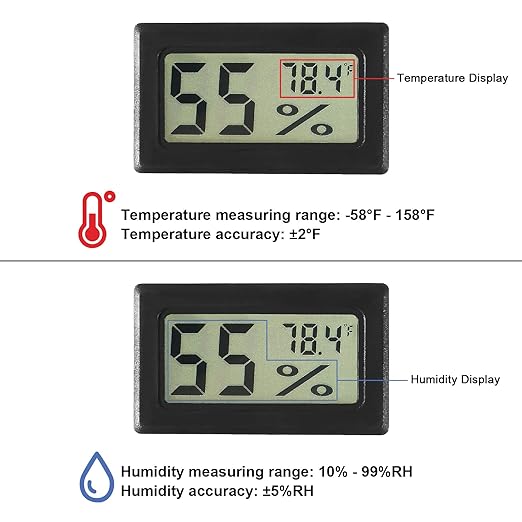 2Pcs TPM-10 Digital Mini Hygrometer Thermometer Gauge - Image 3