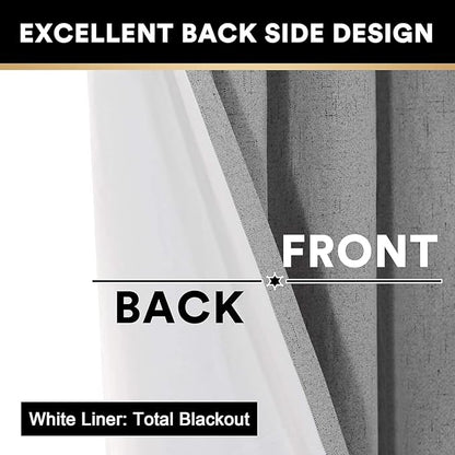 PrinceDeco 100% Blackout Curtains 90 inches Long - Image 5