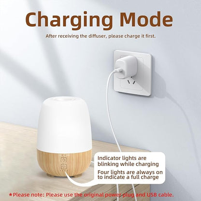 150ML Cordless Essential Oil Diffuser, Built-in 6000mAH Rechargeable Battery - Image 3