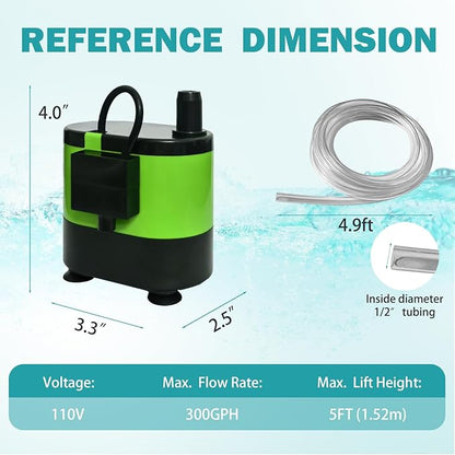 Small Pump With Level Sensor, 5 FT Drain Lift, 110V Automatic Submersible Water - Image 6
