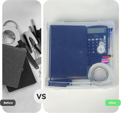 12" x 12" Plastic Scrapbook Paper Storage Cases, Thick Portable Organizers - Image 5