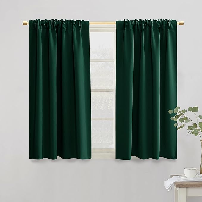 PANELSBURG Dark Green Blackout Curtains by PANELSBURG