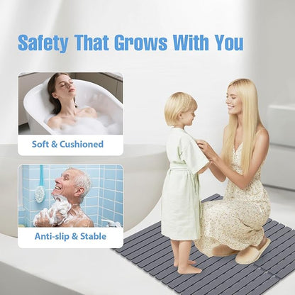 ​Shower Mat Non-Slip Bath Mat for Tub and Shower Stall, 200+ Suction Cups - Image 8