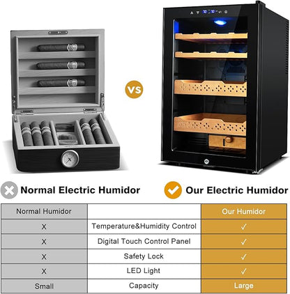 Electric Humidor-70L Cooling & Heating Humidor Smart Touch Control Humidity & - Image 6