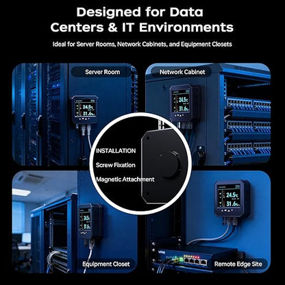 Ethernet Server Room Temperature Monitor, PoE Server Rack Temperature Humidity - Image 8