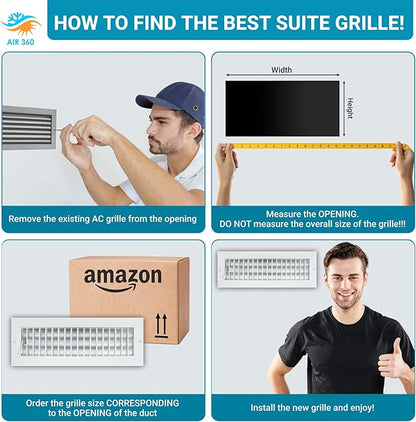 Aluminum 14 x 4 Inch Air Vent Covers Wall AC Grille – Premium Register Vent - Image 6