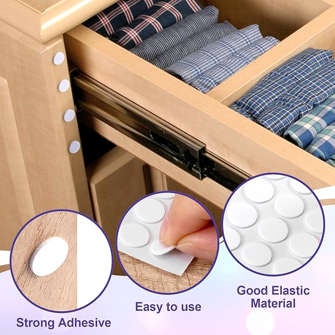 456 Pcs Small Felt Furniture Pads, Self-Adhesive EVA Foam Dot Circles, Round - Image 4