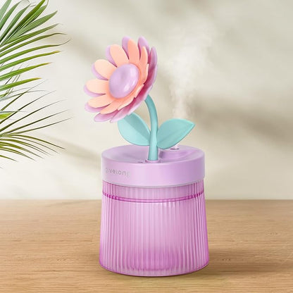 Cute Flower Mini Humidifier, 260ml Sunflower Desktop Humidifiers by Cerrota