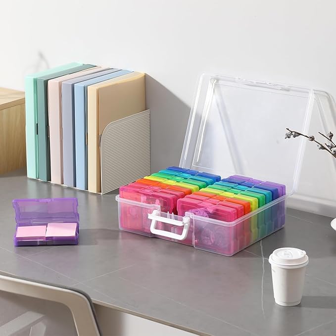 novelinks Transparent 4" x 6" Photo Organizers and Photo Storage Box - Image 5