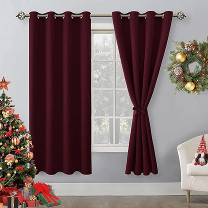 Hiasan Blackout Curtains for Bedroom, 52 x 63 Inches Length by Hiasan
