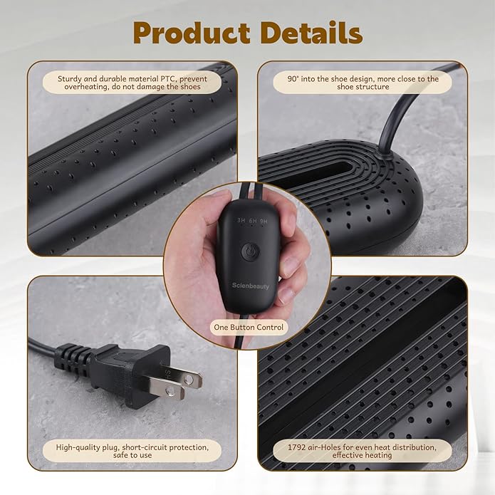 Scienbeauty Electric Shoe Dryers, Portable Boots Dryer Machine - Image 5