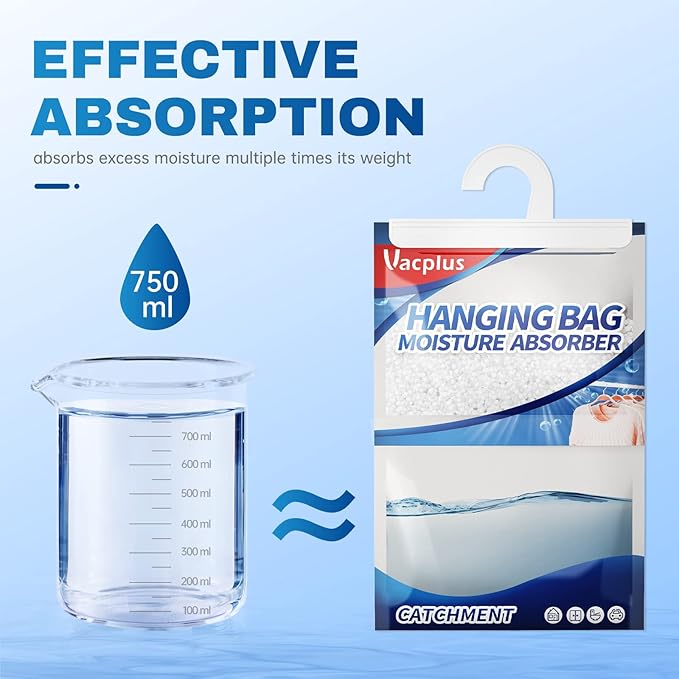 Vacplus Moisture Absorber, 10 Pack Portable Dehumidifiers - Image 2