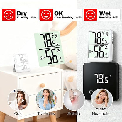 Room Thermometer Indoor Hygrometer Humidity Meter Gauge Digital Temperature and - Image 4