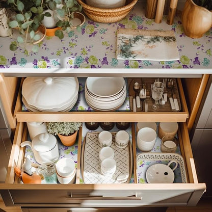 18" W x 96" L Floral Drawer and Shelf Liner - Image 8