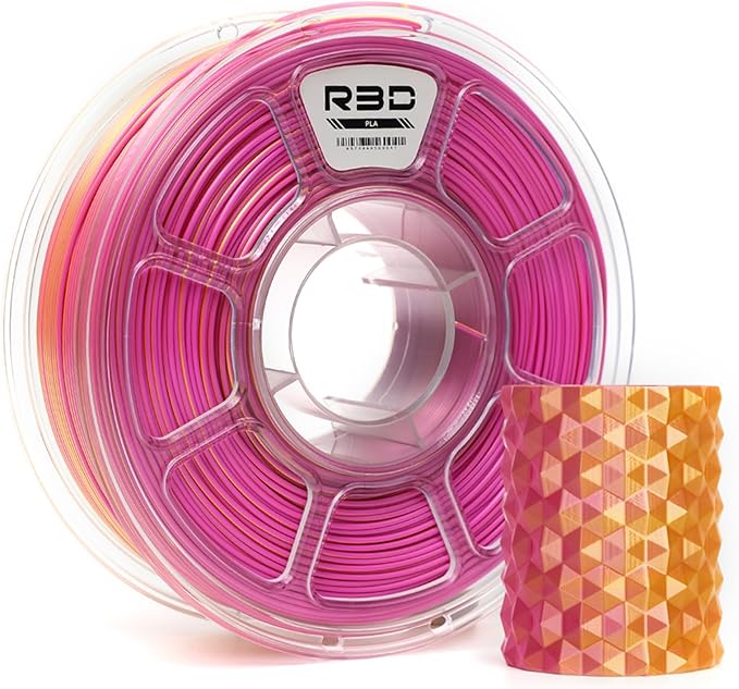 R3D Dual Color Silk PLA Filament, Co-Extrusion 3D Printer Filament 1.75mm by R3D