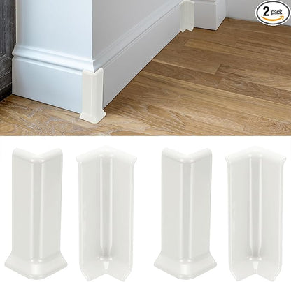 uxcell Self Adhesive Baseboard Corner Blocks, 4.07 Inch Wall Edge Corner by uxcell