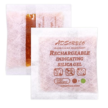 Adsorbco Rechargeable Desiccant, Indicating Silica Gel Packets, Moisture by Unknown
