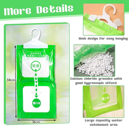 SPOKKI 10 Pack Dehumidifier Bags, Moisture Absorber Hanging Bags, Closet - Image 2