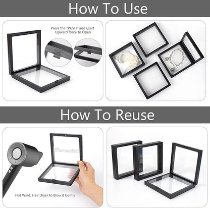 Framendino, 20 Pack Black 3D Floating Frame Display Case Challenge Coin - Image 4