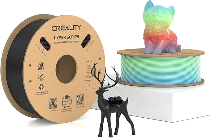 Creality Hyper PLA Filament Bundle 2KG, No-Tangling Stronger Toughness Fit Most by Creality