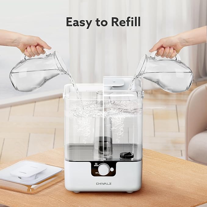 CHIVALZ Humidifiers for Bedroom Large Room Home, 6L Cool Mist Humidifier for - Image 5