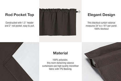 Easy Home 2 Panels Blackout Tier Curtain - Image 3