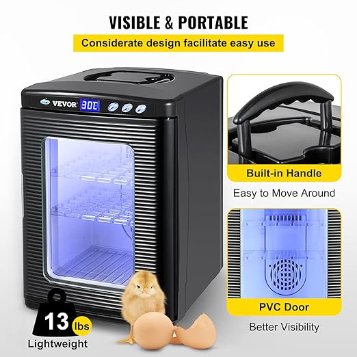 Happybuy Black Reptile Incubator 25L Scientific Lab Incubator Digital Incubator - Image 5