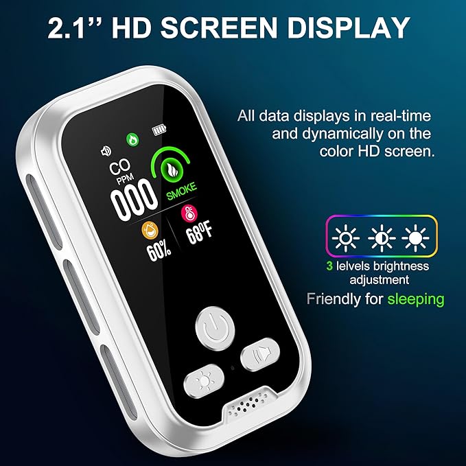 4in1 Plug in Smoke & Carbon Monoxide Detector Combination Builti-in 2000mAh - Image 5