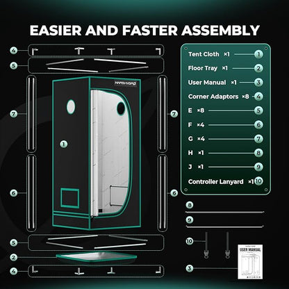 MARS HYDRO 2x2 Advanced Grow Tent, - Image 8