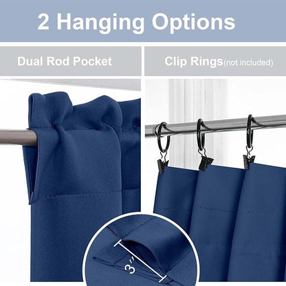 Chyhomenyc Short Blackout Curtains 45 Inch Length - Image 4