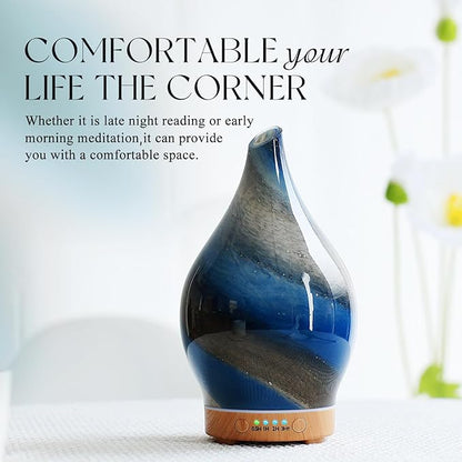 Porseme 150ml Essential Oil Diffuser Glass Color Changing Aroma Air Diffusers - Image 4