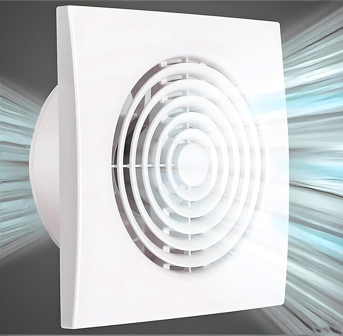 6 Inch Exhaust Fan Bathroom Exhaust Fan Damper ABS Waterproof Ventilation Fan by Unknown