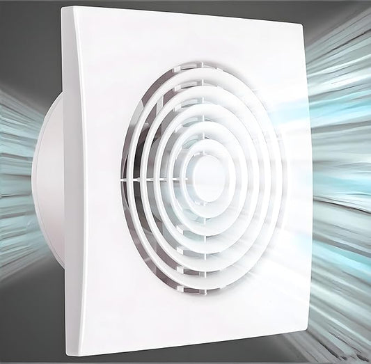 6 Inch Exhaust Fan Bathroom Exhaust Fan Damper ABS Waterproof Ventilation Fan by Unknown