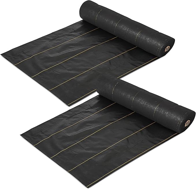 Dewitt 2-Pack Pro-5 Weed Barrier Fabric 5 oz, 6 x 250 Feet – Heavy-Duty Woven by DeWitt