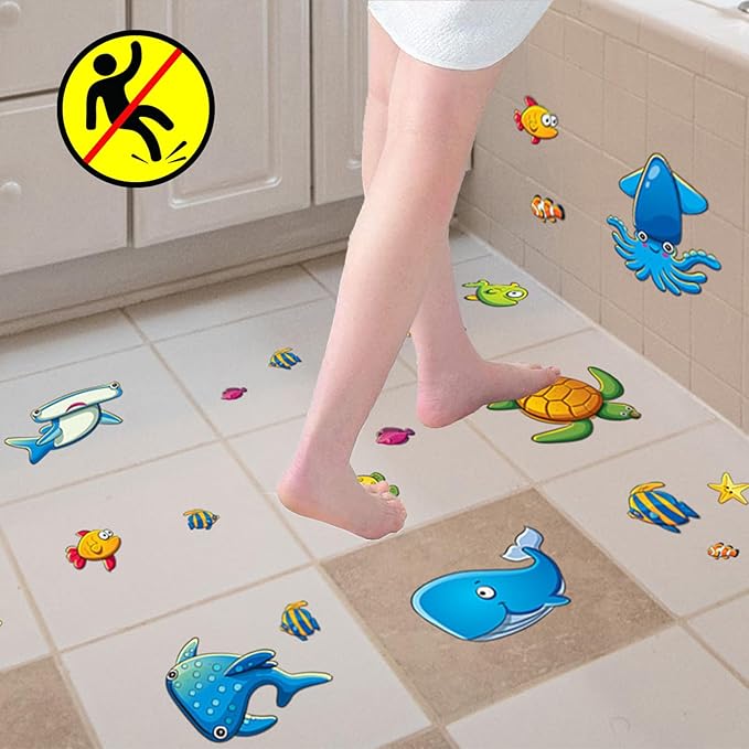 18Pack Bathtub Non Slip Stickers, Guppy Grips Bath Stickers - Image 2