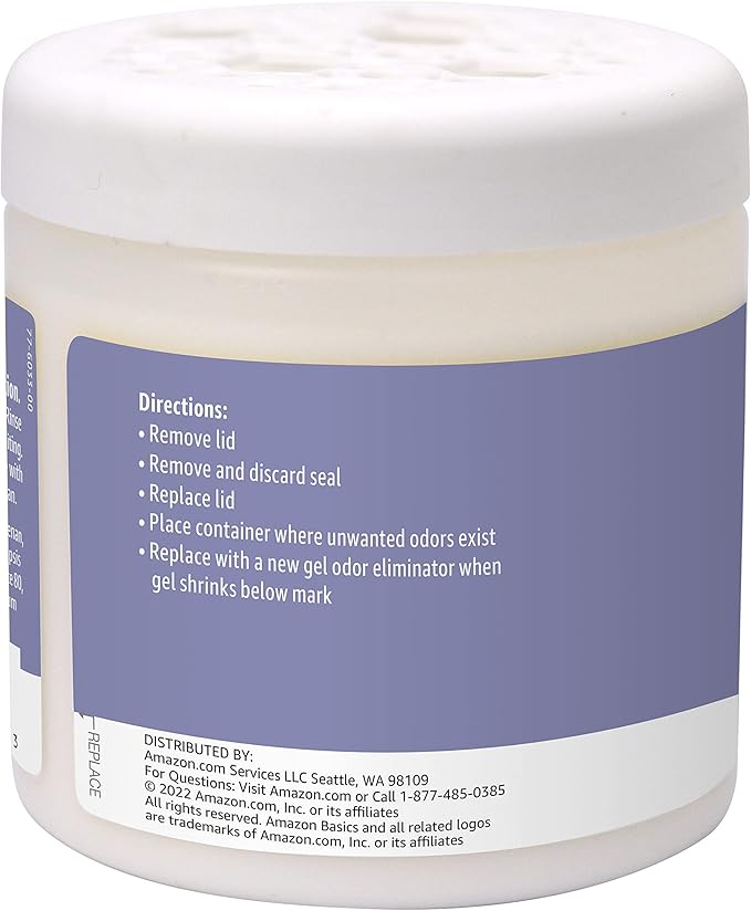 Amazon Basics Gel Odor Eliminator, Activated Charcoal, Lavender Scent, 17 Oz - Image 2