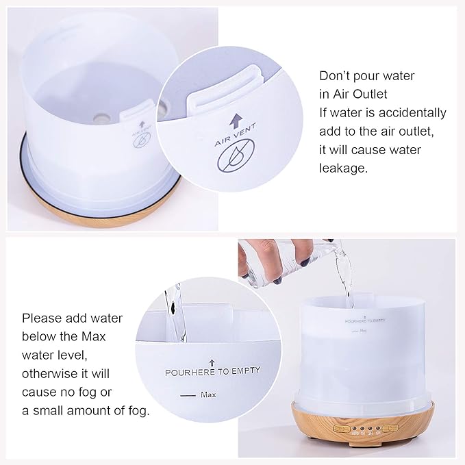 Moon Essential Oil Diffuser, Glass Cool Mist Humidifier - Image 9
