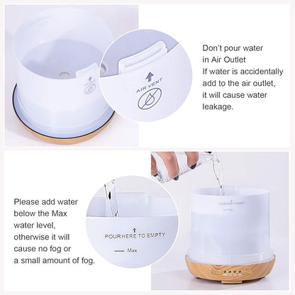 Moon Essential Oil Diffuser, Glass Cool Mist Humidifier - Image 9