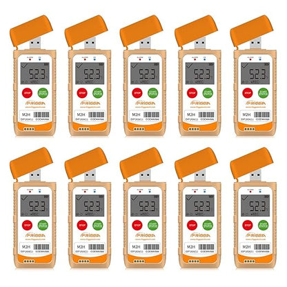 Frigga M2H 10 Pack Reusable Temperature Humidity Data Logger USB Digital by Frigga