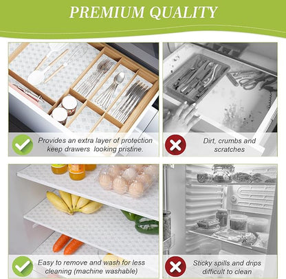 Cooyes Refrigerator Liners 17.7" x 24", Absorbent Strong Grip Fridge Liners - Image 7