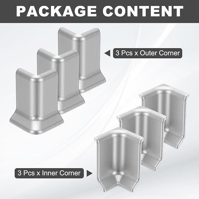 uxcell Self Adhesive Baseboard Corner Blocks, 2.2 Inch Wall Edge Corner - Image 3