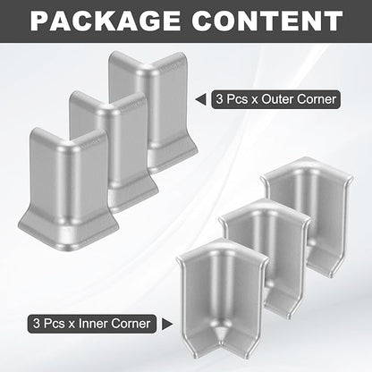 uxcell Self Adhesive Baseboard Corner Blocks, 2.2 Inch Wall Edge Corner - Image 3