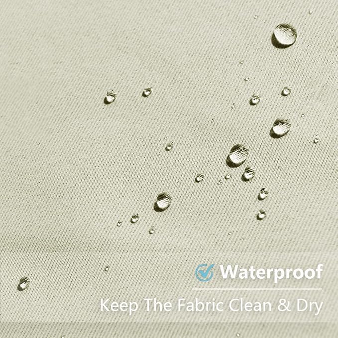 RYB HOME Outdoor Patio Curtains 108 inches Long Waterproof Water & Thermal - Image 3